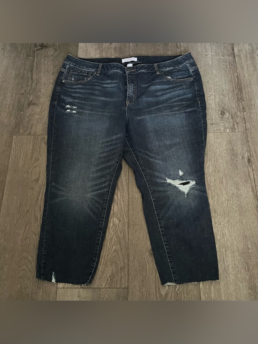 NWOT Lane Bryant Western Moto Mid Rise Super Stretch Skinny Jeans Size 24
